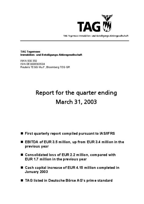 Q1 Report 2003