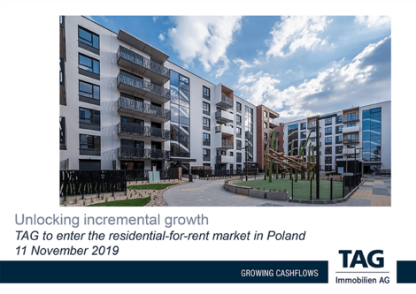 TAG to enter the residential-for-rent market in Poland – November 2019